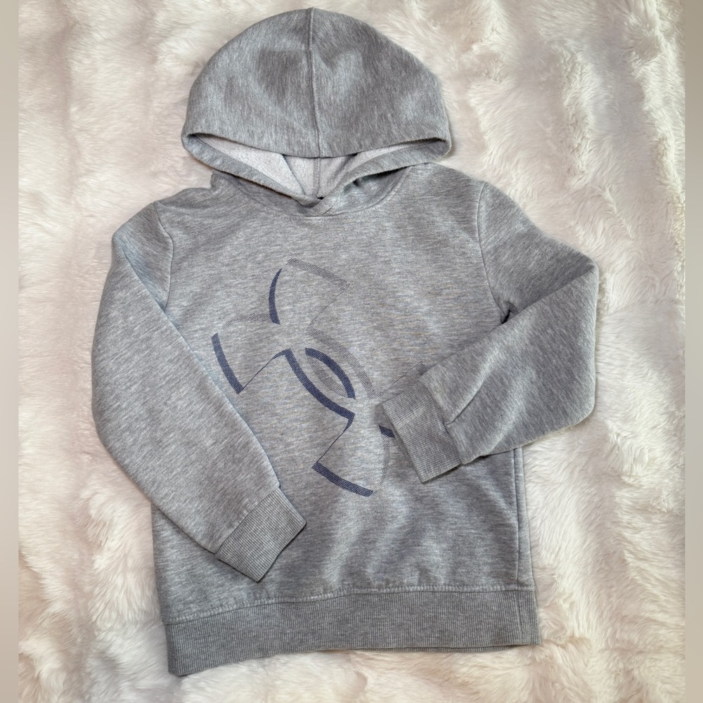 Under Armour Light Gray Fleece Hoodie |Size 6 kids